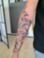Freehand maori inspired tattoo / tribalism / tribal tattoo / blackwork tattoo / armsleeve by 3.14 TATTOOstudio