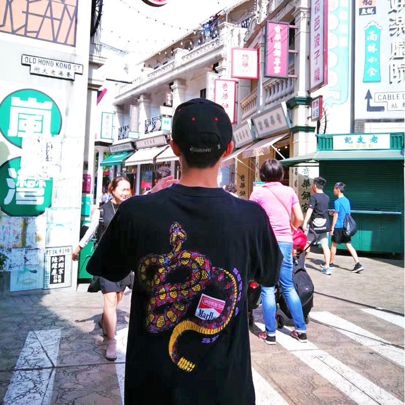 Thumbnail: Men's Summer Round Neck Cotton T-Shirt (Short Sleeve)