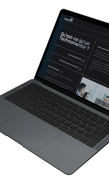 Ordinateur affichant un site web en cours de conception par notre agence web, spécialisée en design et SEO.