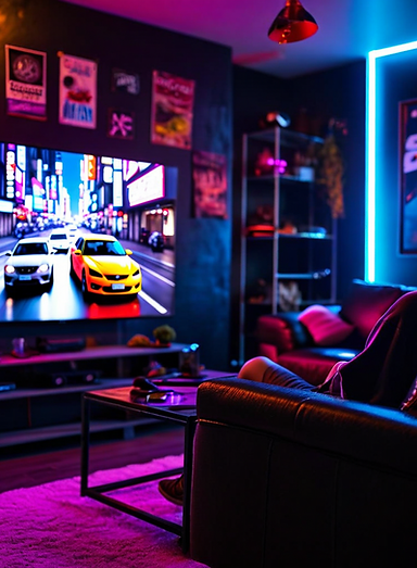 Installation de cinéma maison : écran géant, système audio, haut-parleurs, récepteur AV et équipements audiovisuels