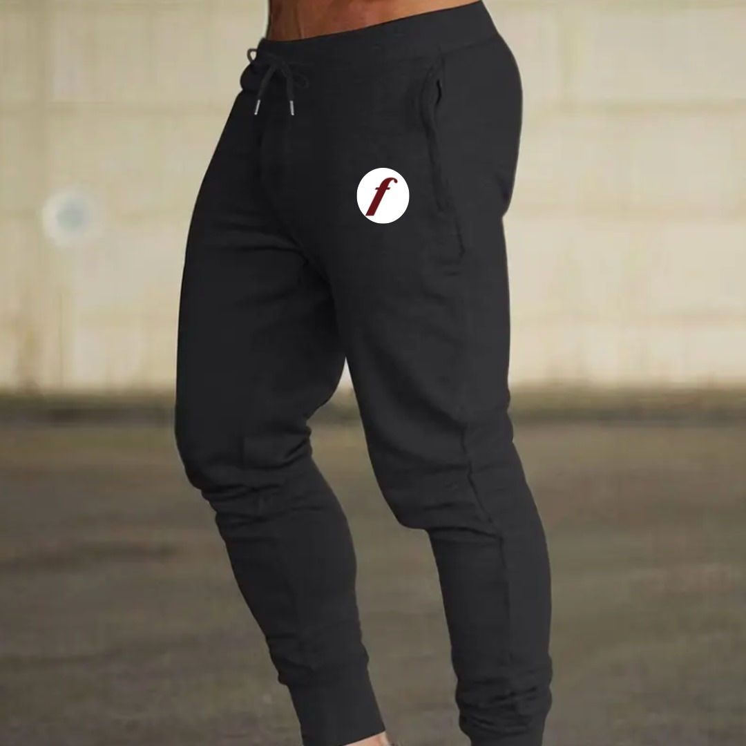 Black Fullbody Athletics sweatpants with tapered legs for a sleek, modern look.