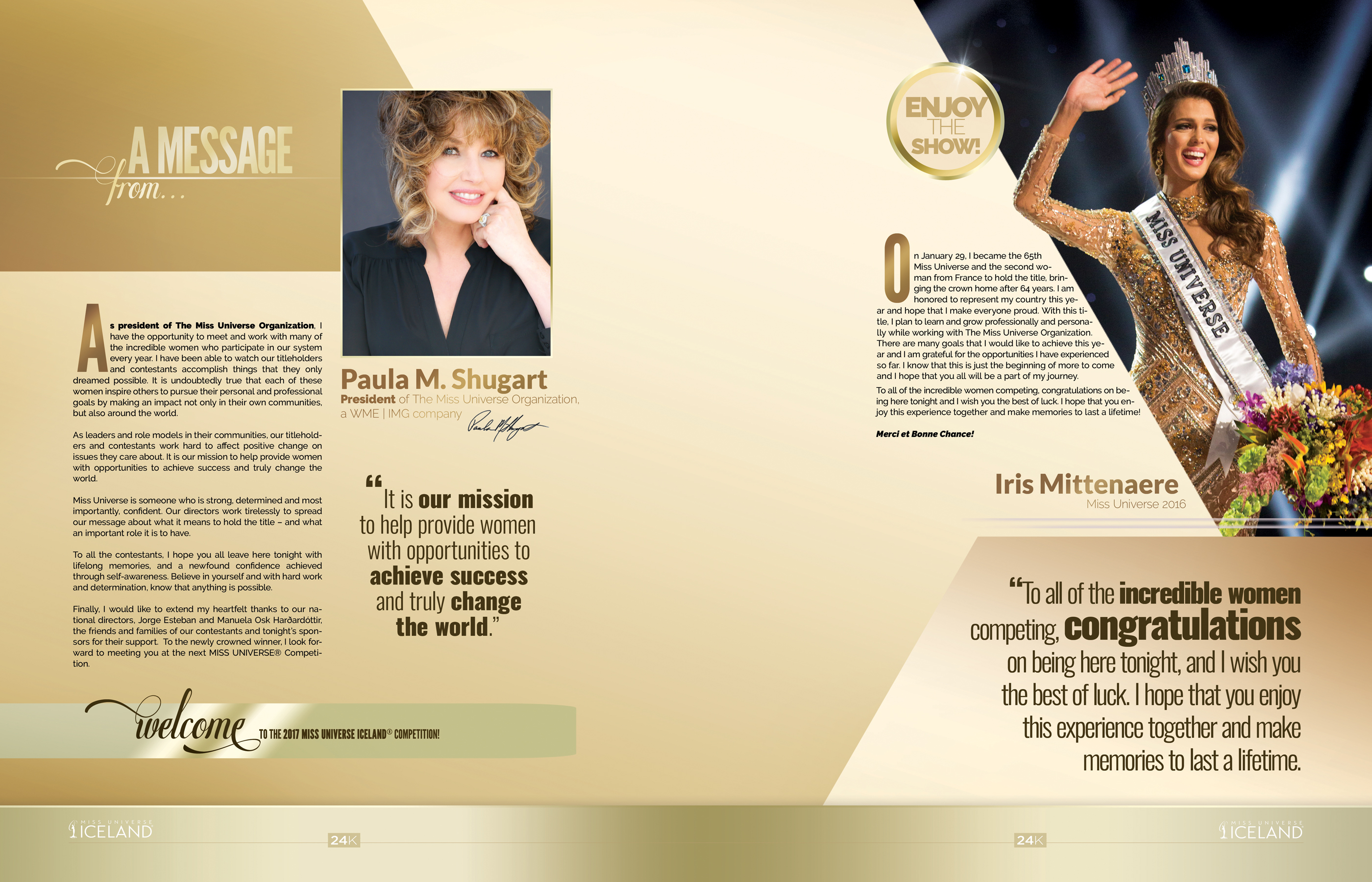 Pageant design program book content page samples
