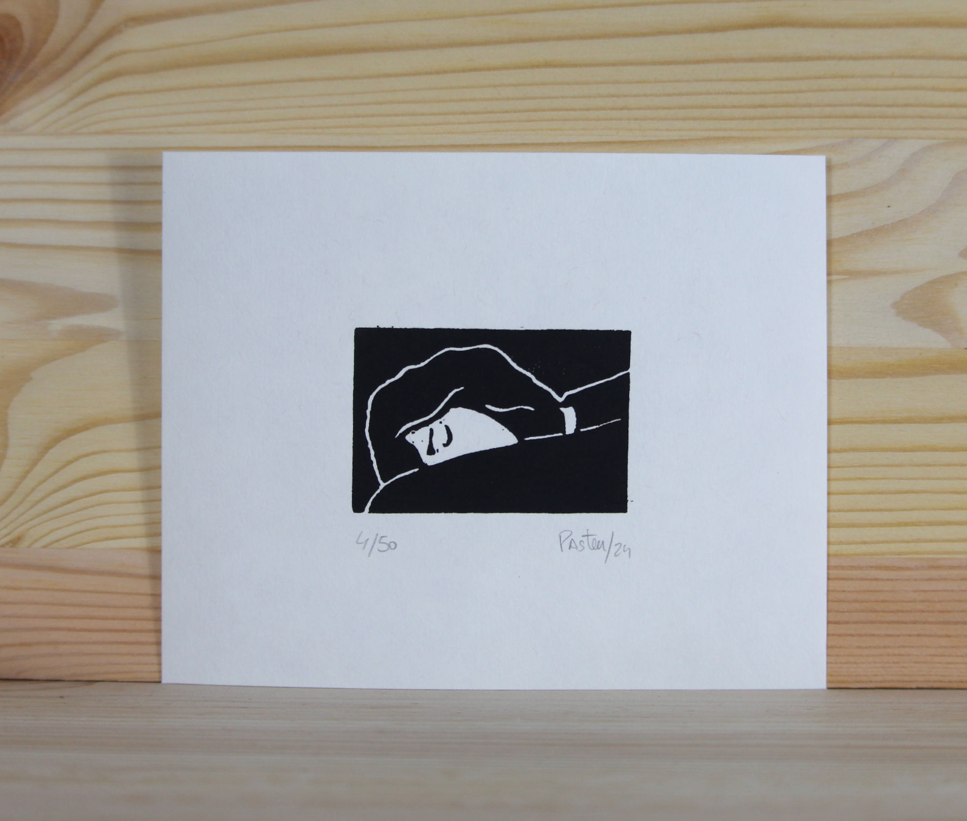 Linogravure. Œuvre originale.