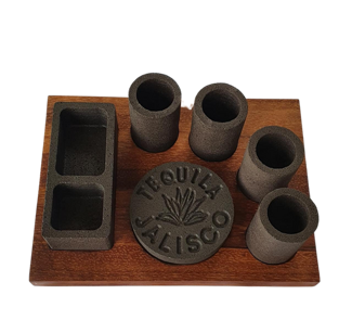Volcanic Stone Tequila Shot Glass Set for Restaurants