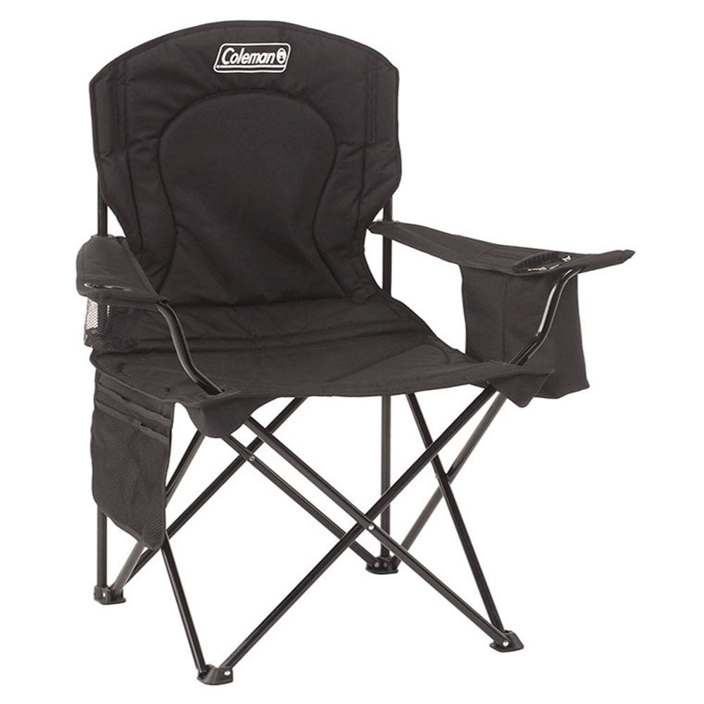 Coleman Standard Quad Chair with Cooler Black