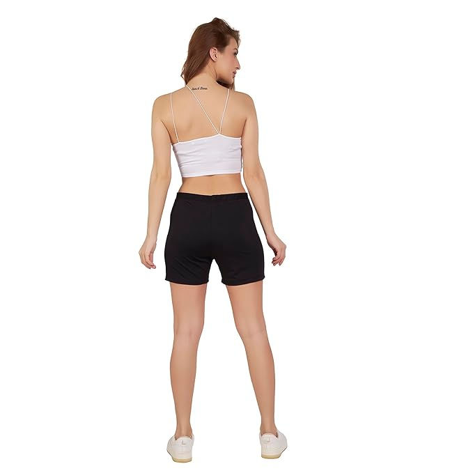 Thumbnail: CAUSTIC Women’s Hot Pants - 4-Way Stretch Quick Dry Gym Shorts - Black