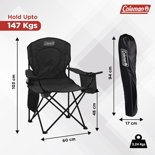 Coleman Standard Quad Chair with Cooler Black | Add-venture India