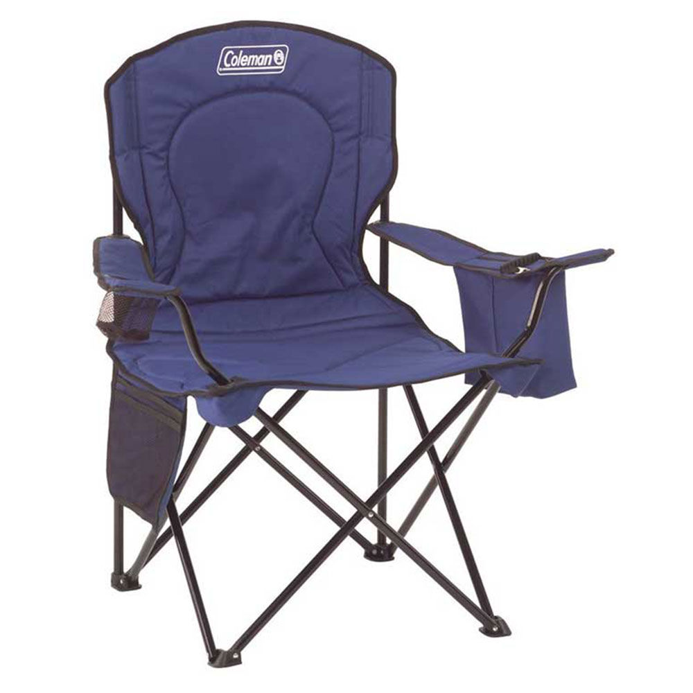 Coleman Standard Quad Chair with Cooler Blue
