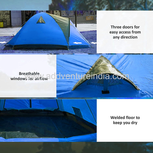 Way Polar Person Tent with Porch and Aluminum Poles Add
