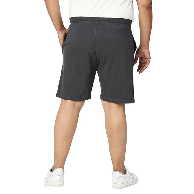 Thumbnail: VAISHVIK Mens Plus Size Cotton Shorts - Dark Grey