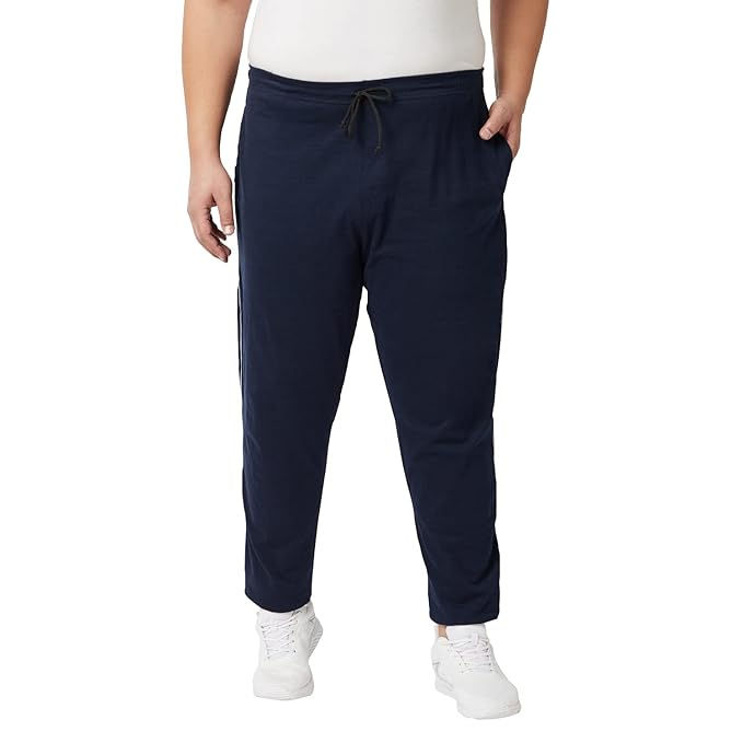 VAISHVIK Mens Plus Size Track-Pant - Navy