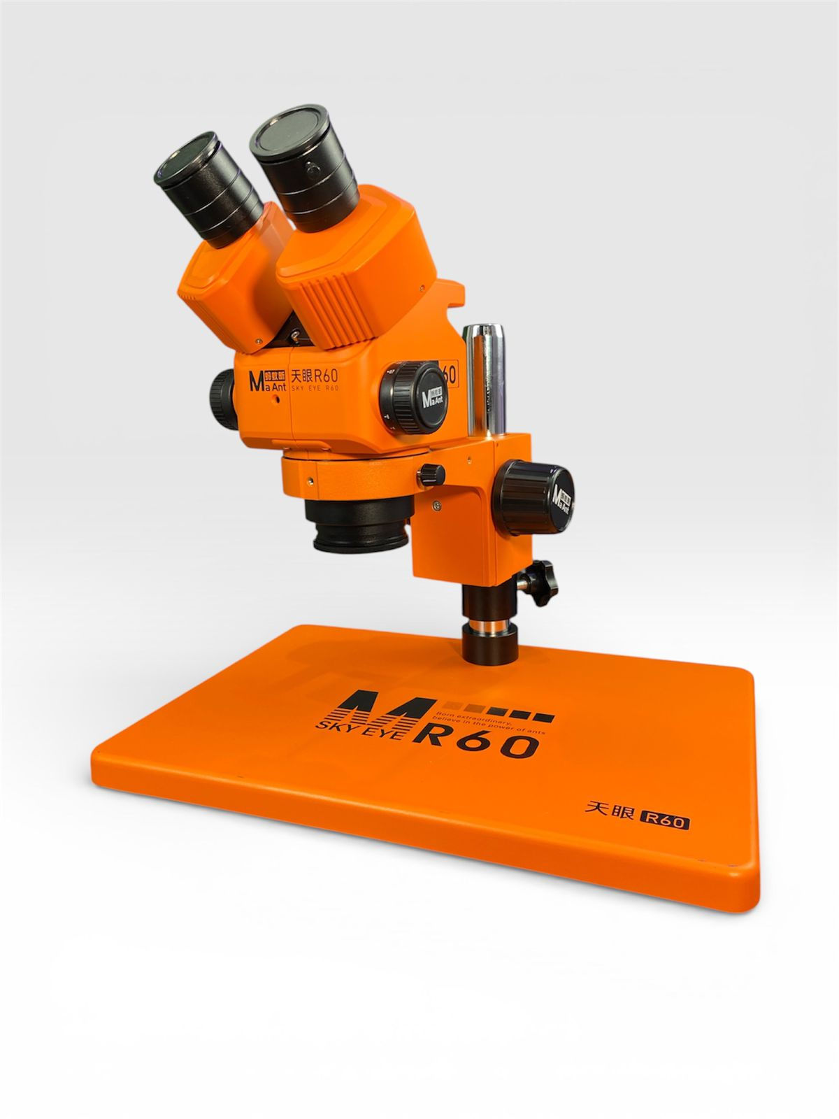 Microscopio trinocular 7-60X color Naranja MaAnt ref. R60