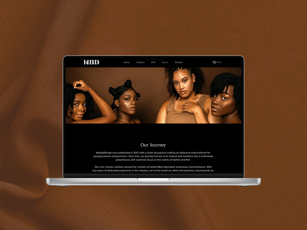 NBD Fashion desktop mockup