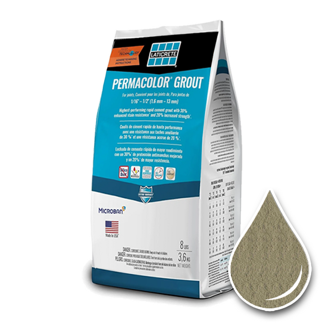 8lb Bag of LATICRETE Permacolor grout in Natural Grey #24 color