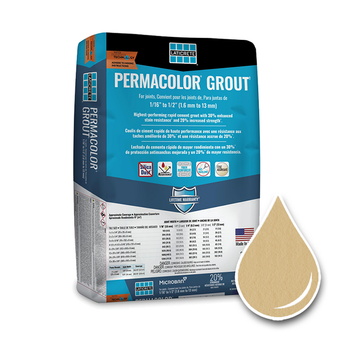 25lb Bag of Laticrete Permacolor Grout in Mushroom #39 color
