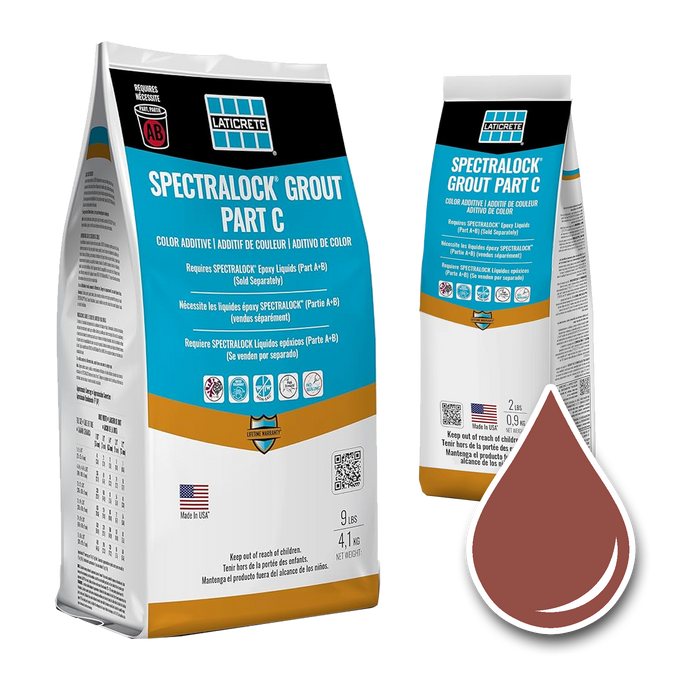 Laticrete - Spectralock® Grout Part C - Quarry Red #46 Color (2lb & 9lb)