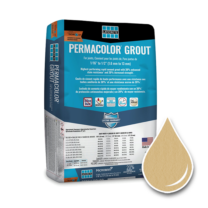 25lb Bag of LATICRETE Permacolor grout in Butter Cream #81 color