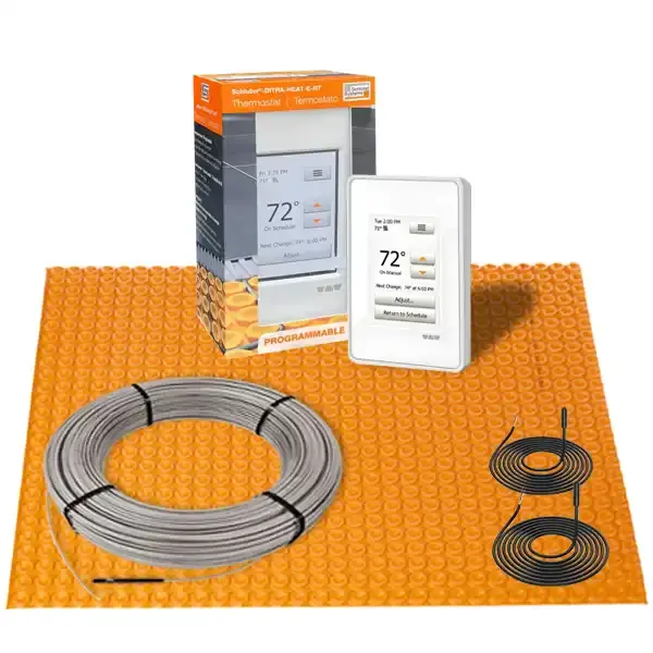 Schluter Floor Heat Kit - Programmable Thermostat (168.1sq/ft Coverage) [120v]