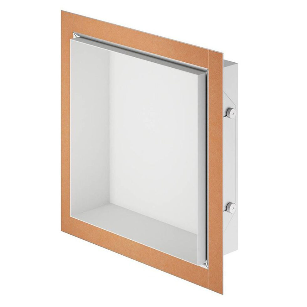 Schluter Design Niche - 12x12" Aluminum Shower Niche in Matte White