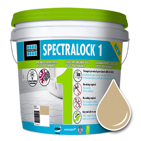 1Gal Bucket of Laticrete Spectralock 1 Pre-Mixed Grout in Parchment #61 color