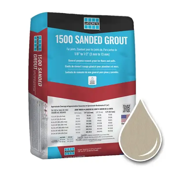 25lb Bag of Laticrete 1500 Sanded Grout in Marble Beige color #17