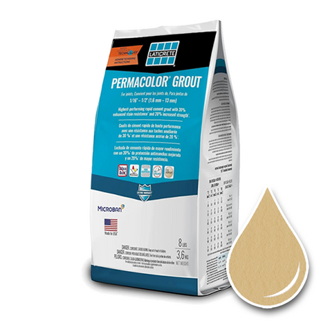 8lb Bag of LATICRETE Permacolor grout in Butter Cream #81 color