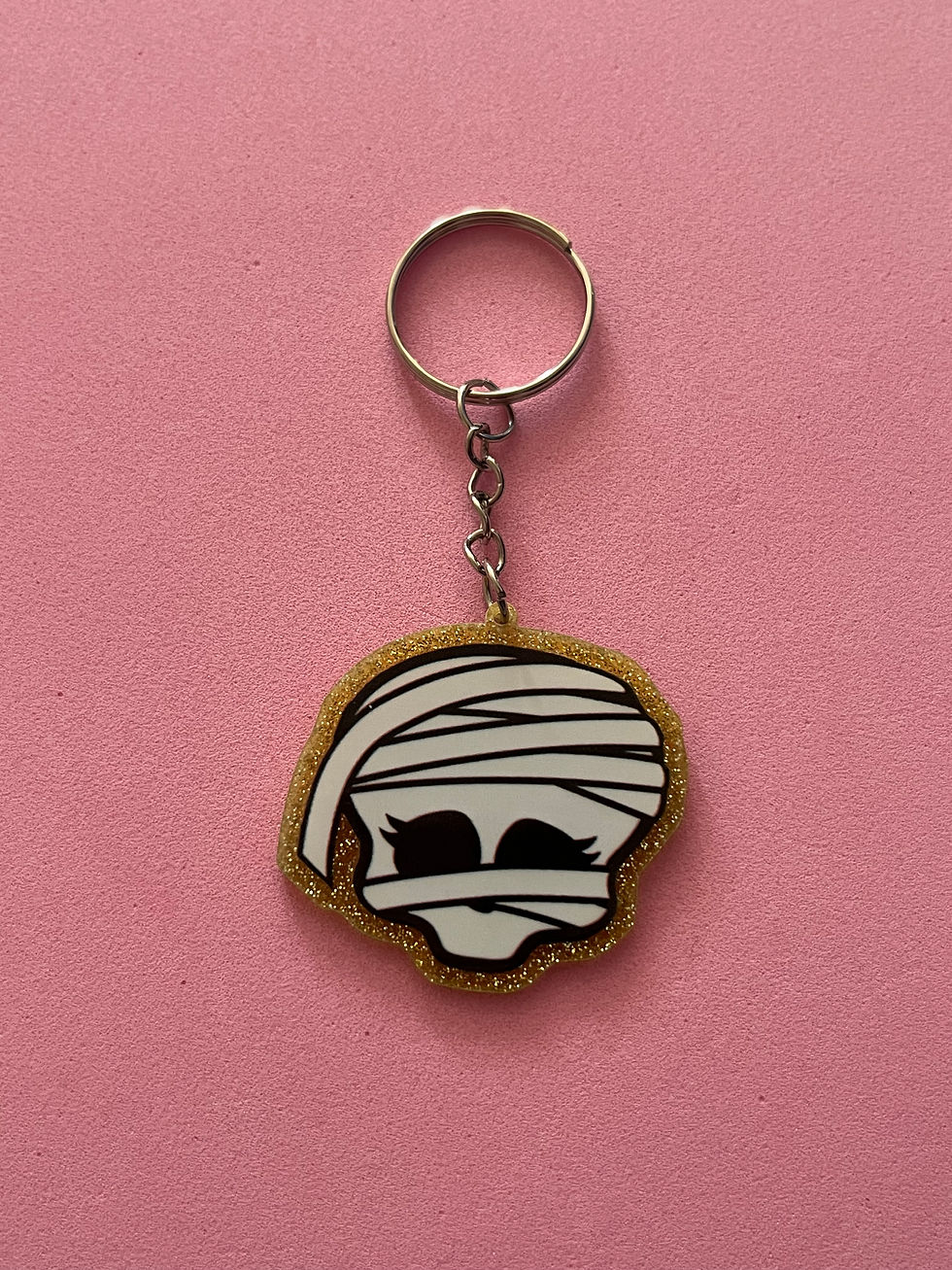 Thumbnail: Monster high skullette glittery keychains 