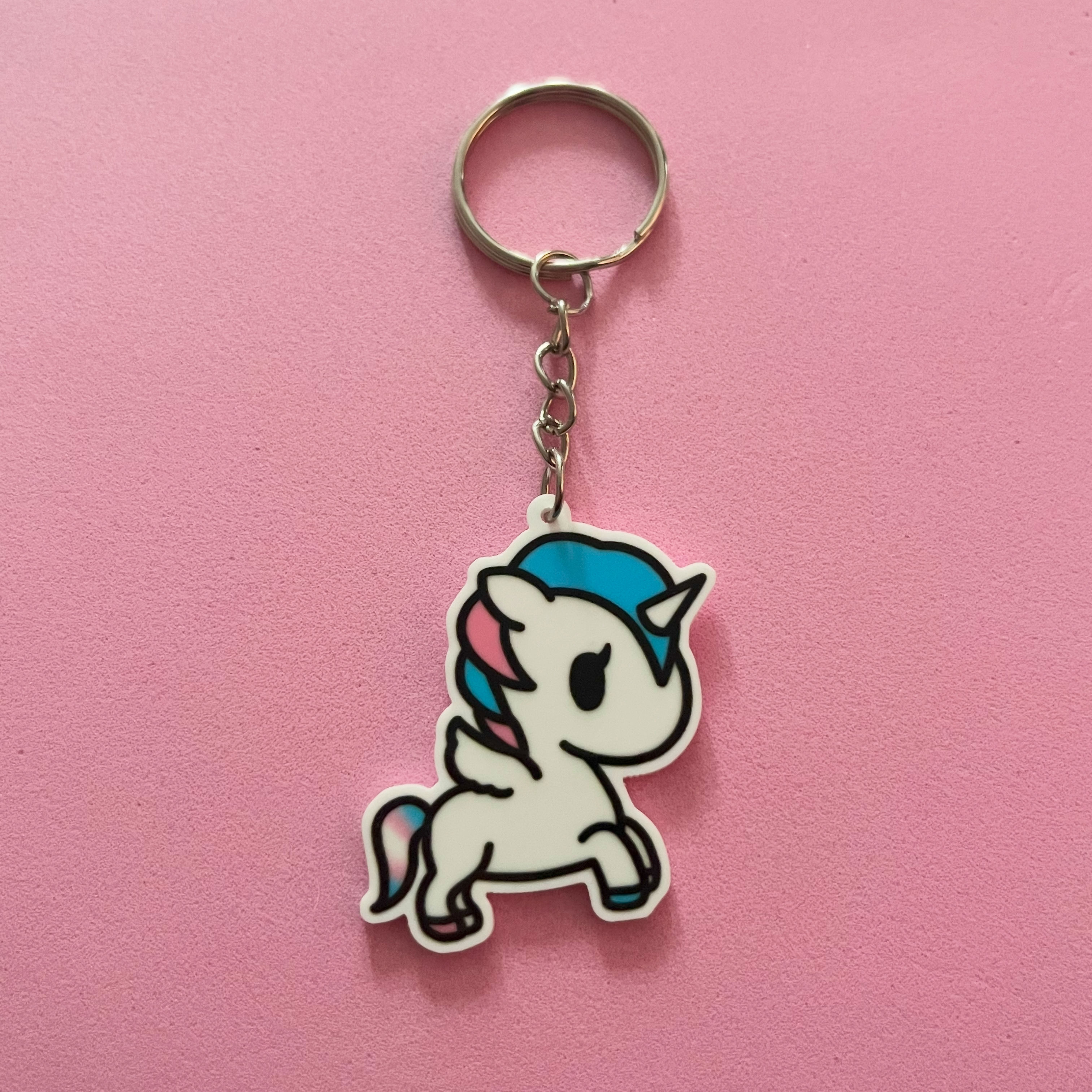 Trans tokidoki unicorn keychain