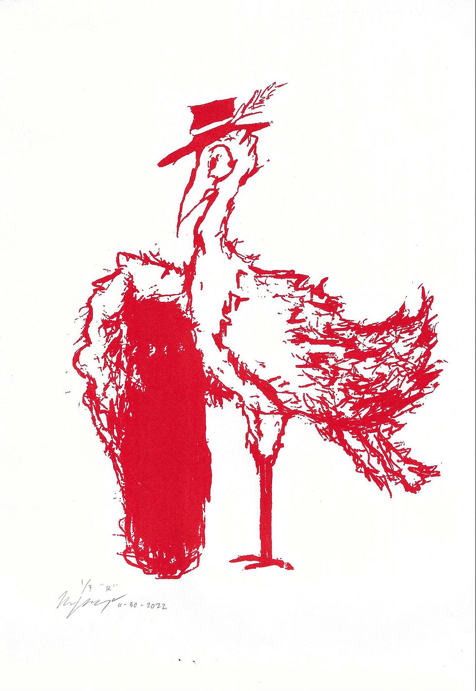 Thumbnail: dapper bird with a being of unknown origin