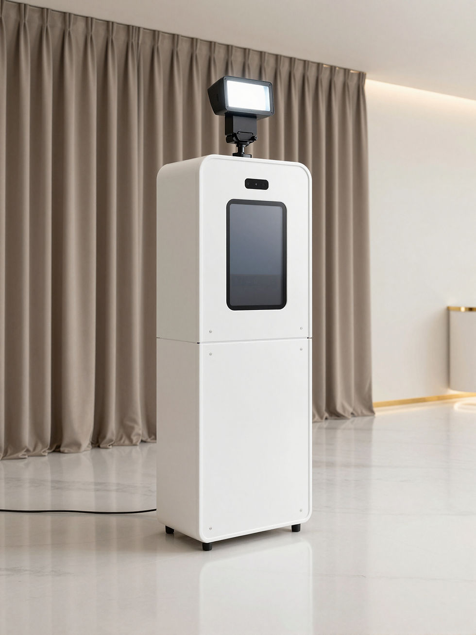 Professional photo booth equipment and setup