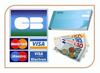Logo CB chèque et espèces