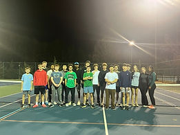 Members play pickleball at our monthly pickleball nights.