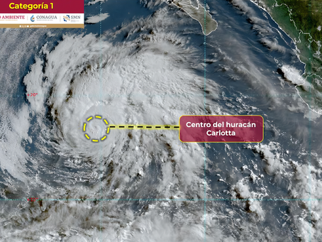 Carlotta ya es huracán y pronto será categoría 2: esta es su trayectoria y efectos para México en los próximos días