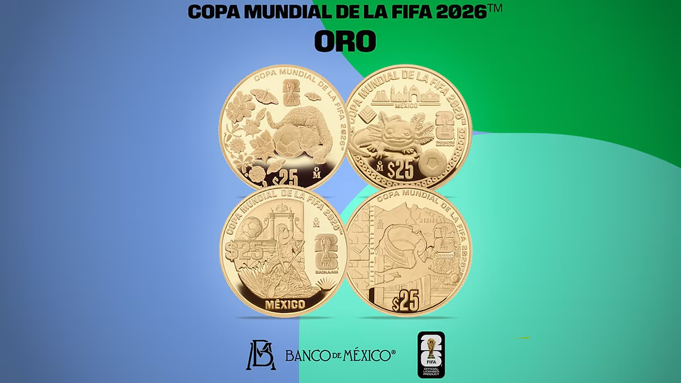México ya tiene sus monedas del Mundial 2026: habrá piezas de oro, plata y hasta de 20 pesos para pagar el pasaje