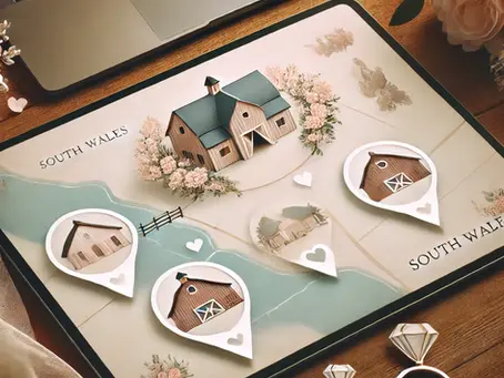 Barn-Style Wedding Venues in South Wales: 10 Venues for you to check out with a unique custom map.