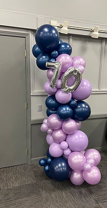Purple, Navy Balloon Column