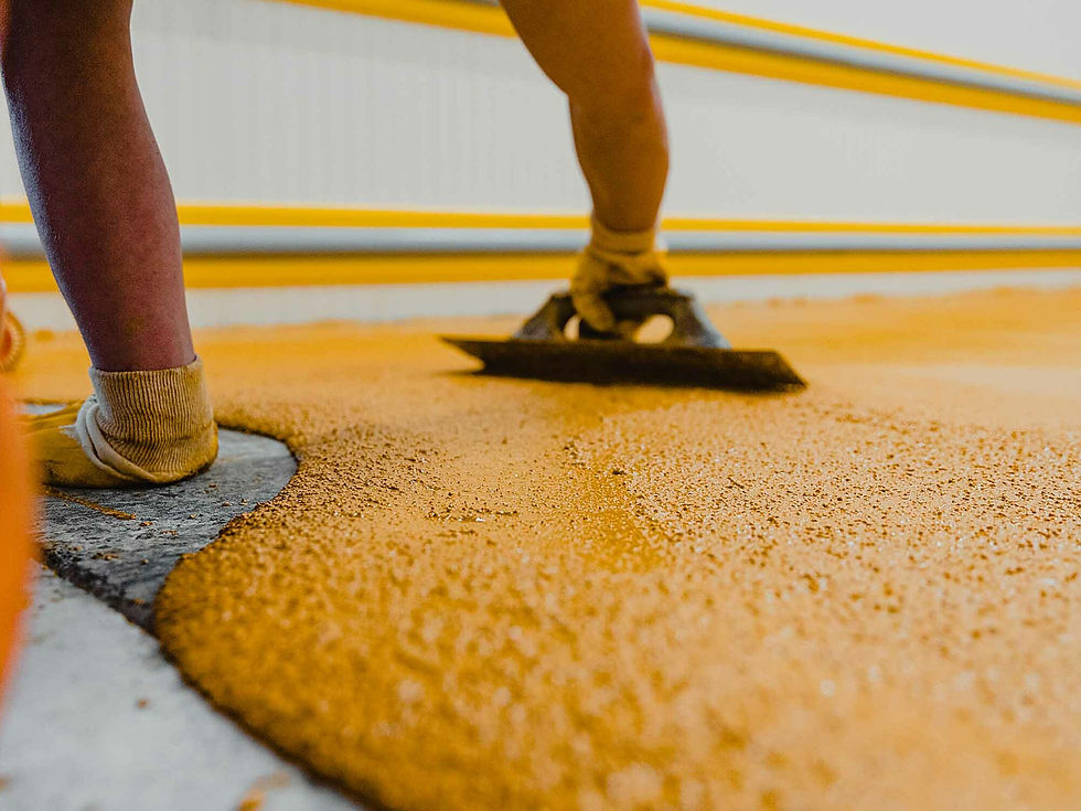 Urethane Cement being laid