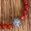 Thumbnail: Red Carnelian and Silver Necklace and Earrings
