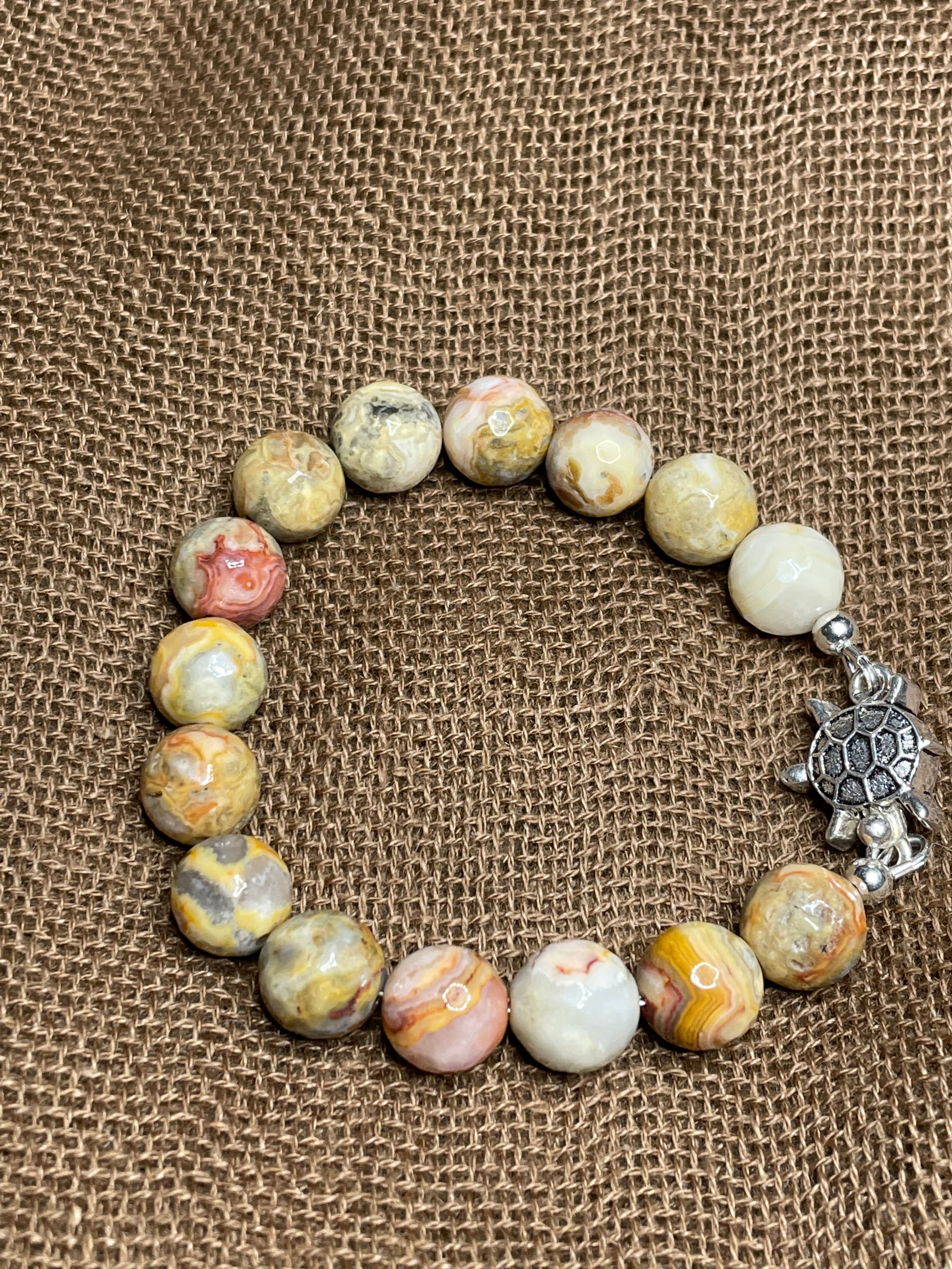 Crazy Lace and 925 Silver Turtle Clasp