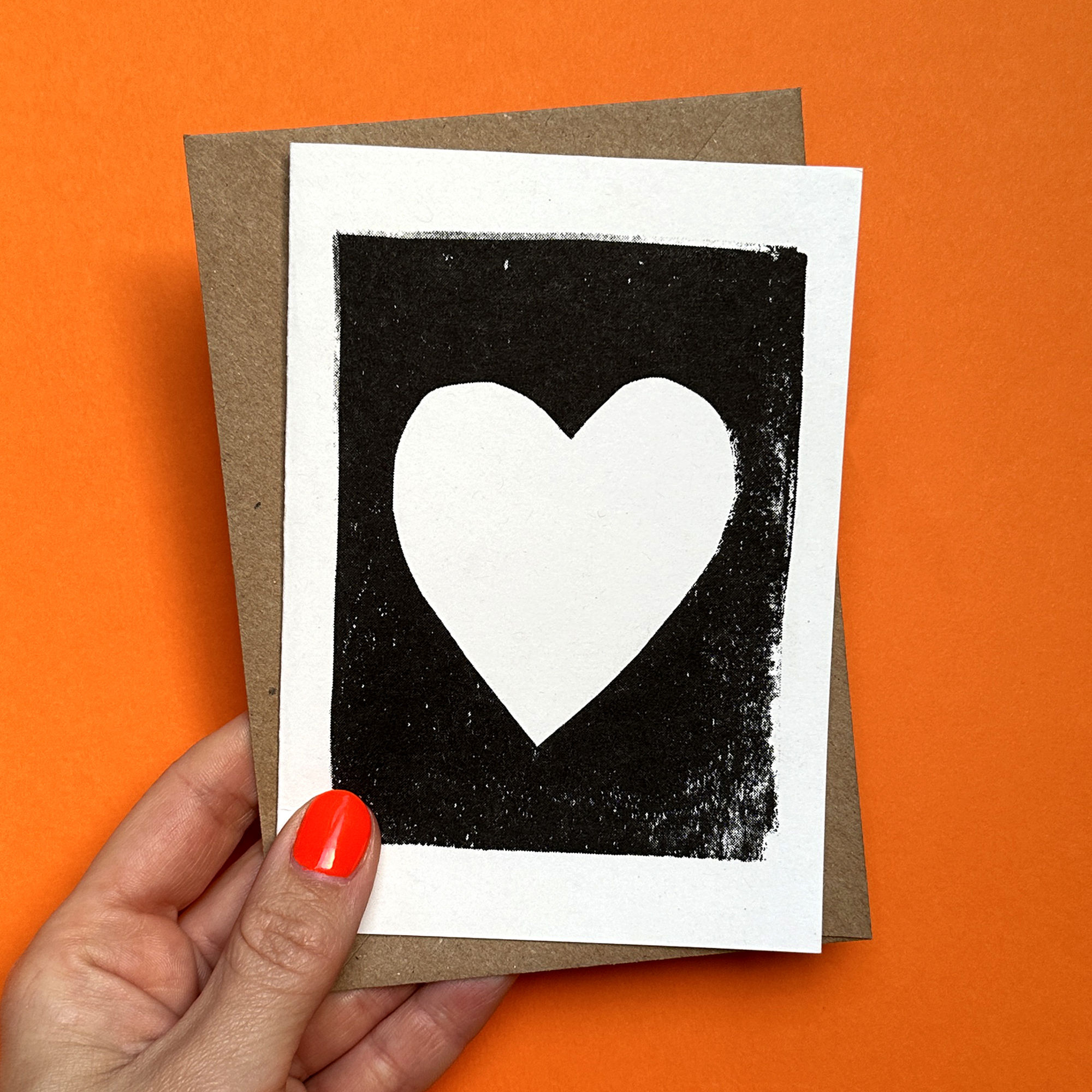 HEART CARD IN BLACK