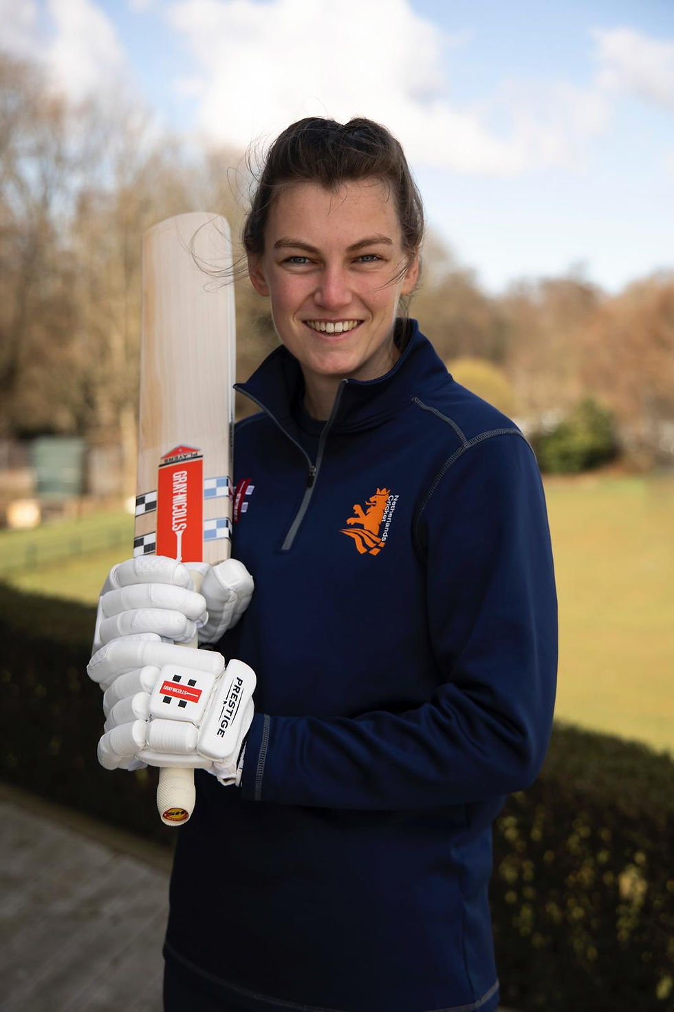 Babette de Leede, captain of the Dutch Women's Cricket Team © Babette de Leede