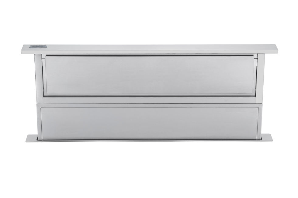 Coifa em aço inoxidável com 91cm downdraft.