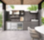 Cozinha externa com cervejaria Tecno, oferecendo uma experiência gourmet no espaço.