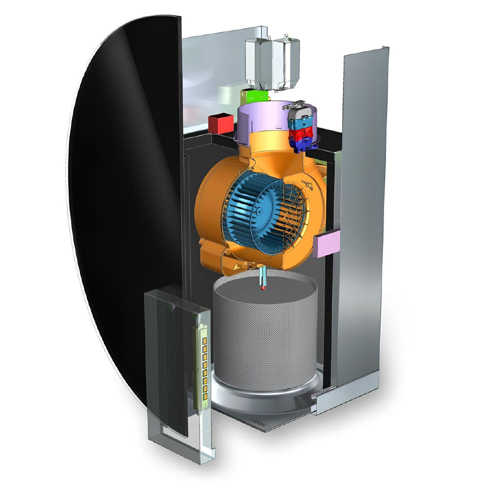 Pure Technology: sistema que quando ligado faz com que a coifa funcione automaticamente na velocidade 1 por cinco minutos.