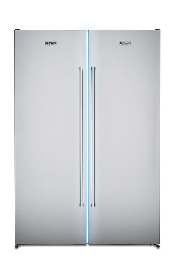 Refrigerador e freezer duo tecno vintage 658L 122cm inox 220V, geladeira inox moderna.