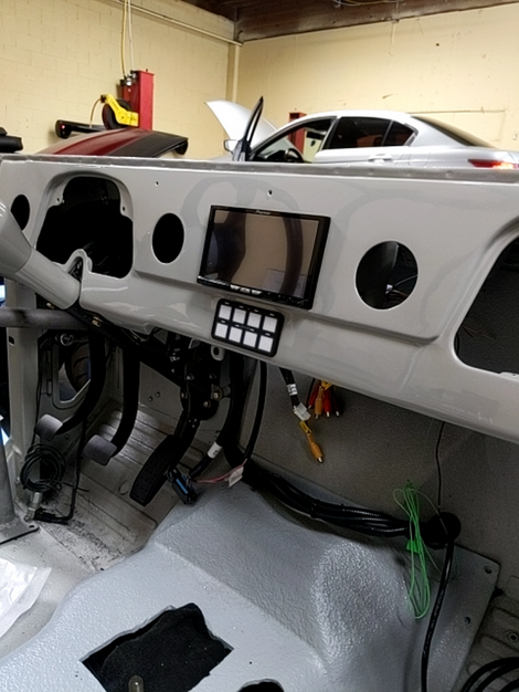 In progress of custom dash installation in the Custom built FJ Cruiser By FFR Fabrication & Repair