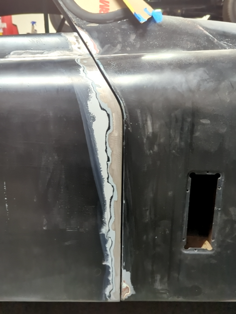 Fitment repair on the passenger side door to passenger side finder on the 1959 Jaguar XK150 by FFR Fabrication