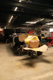 Front end fabrication on 1955 Chevrolet Bel Air Convertible by FFR Fabrication & Repair