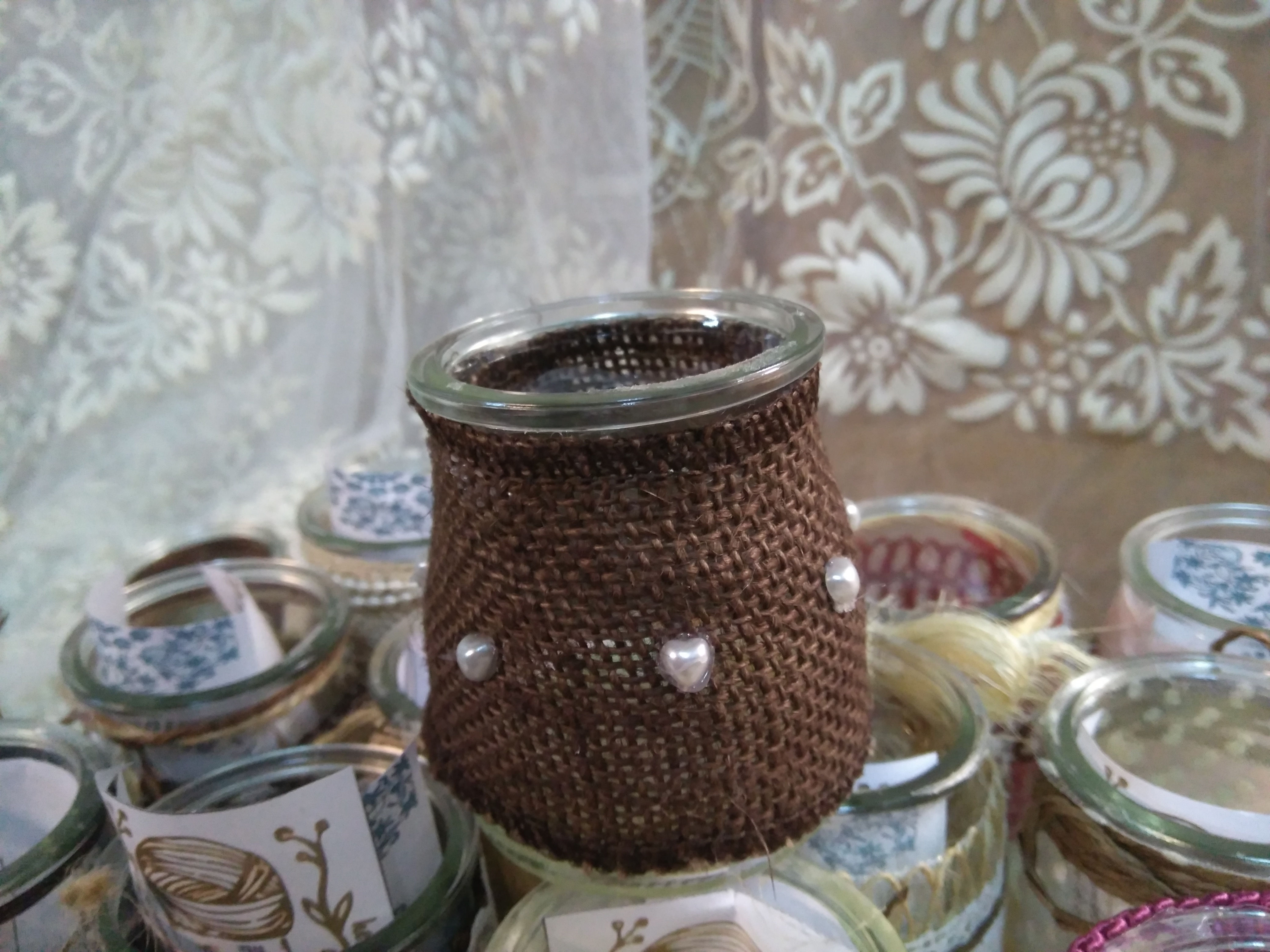 Portavelas; 7cm alto. Ref 039