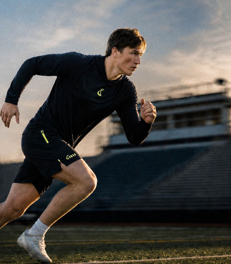 Athletic DNA – Brand design by Badge Design Studio, apparel design and manufacturing by SCI